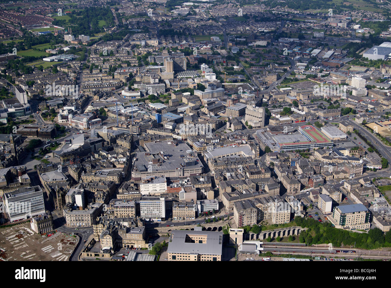 Bradford City Centre, West Yorkshire, Northern England July 2009 Stock