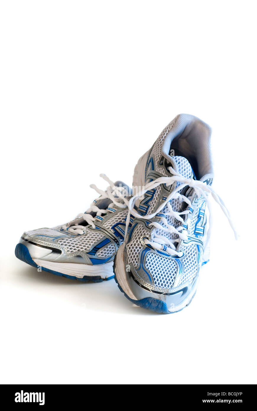 Pair blue running shoes Cut Out Stock Images Pictures Alamy