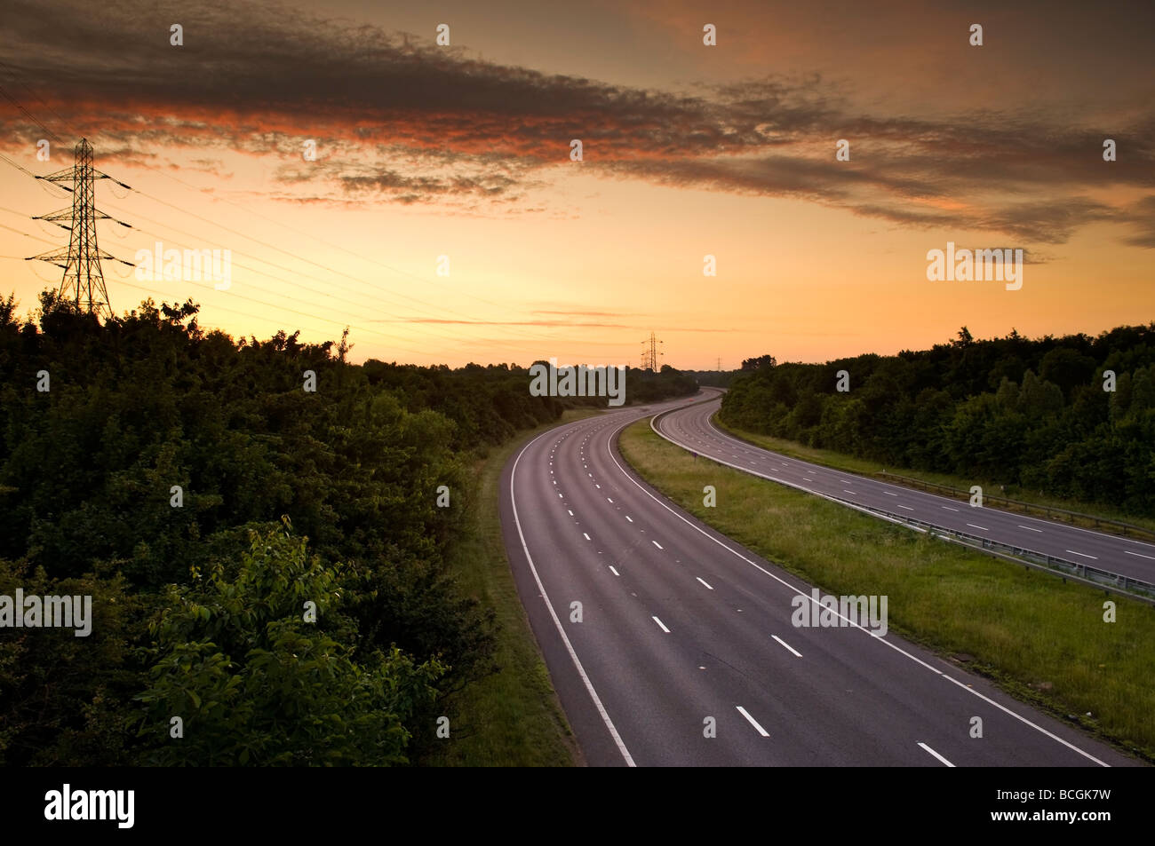 Rural dual carriageway hi-res stock photography and images - Alamy