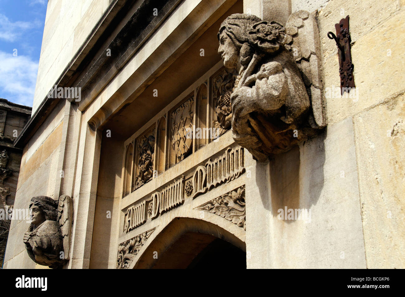 Archway entrance to Porters Lodge of Magdalen College, Oxford Stock Photo