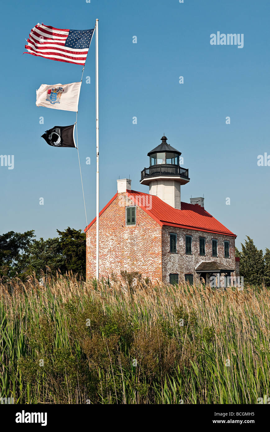 East Point Lighthouse on the Delaware Bay New Jersey USA Stock Photo