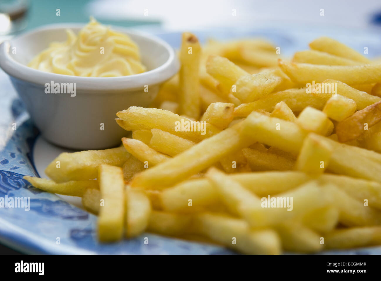 Garlic French Fries with Chives Stock Photo Alamy