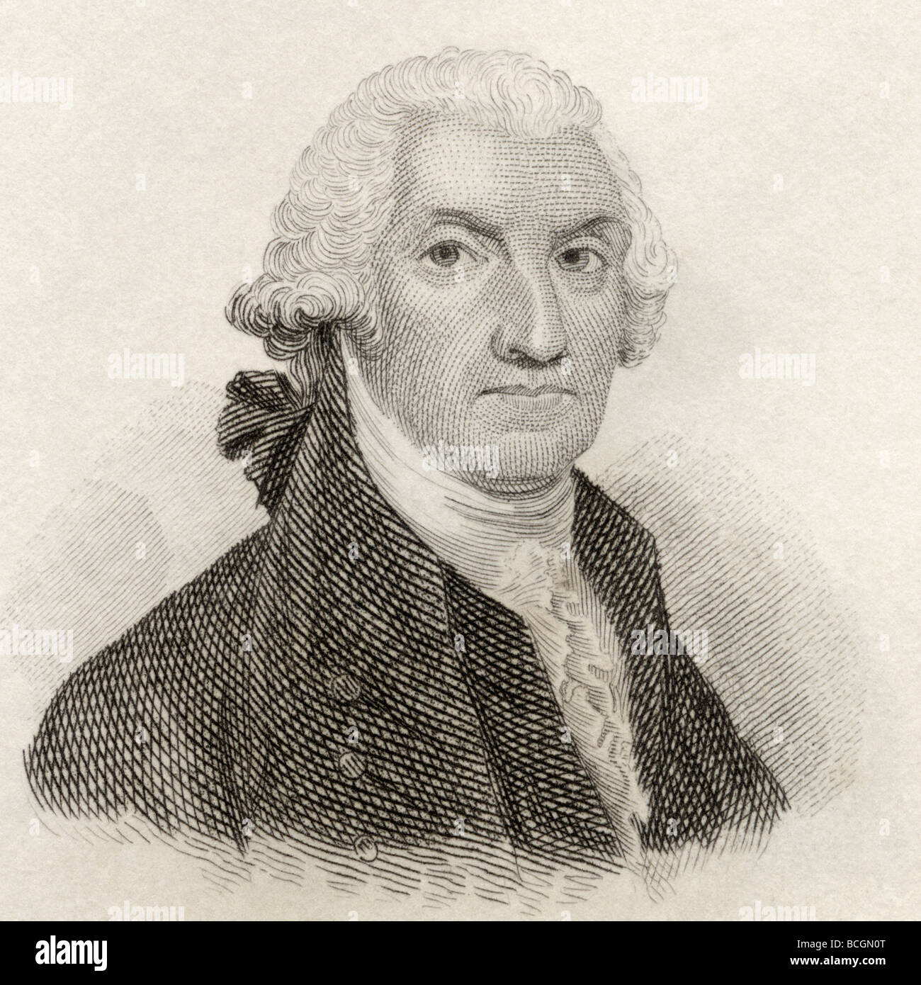 George Washington 1732 to 1799.   First President of the United States. Stock Photo