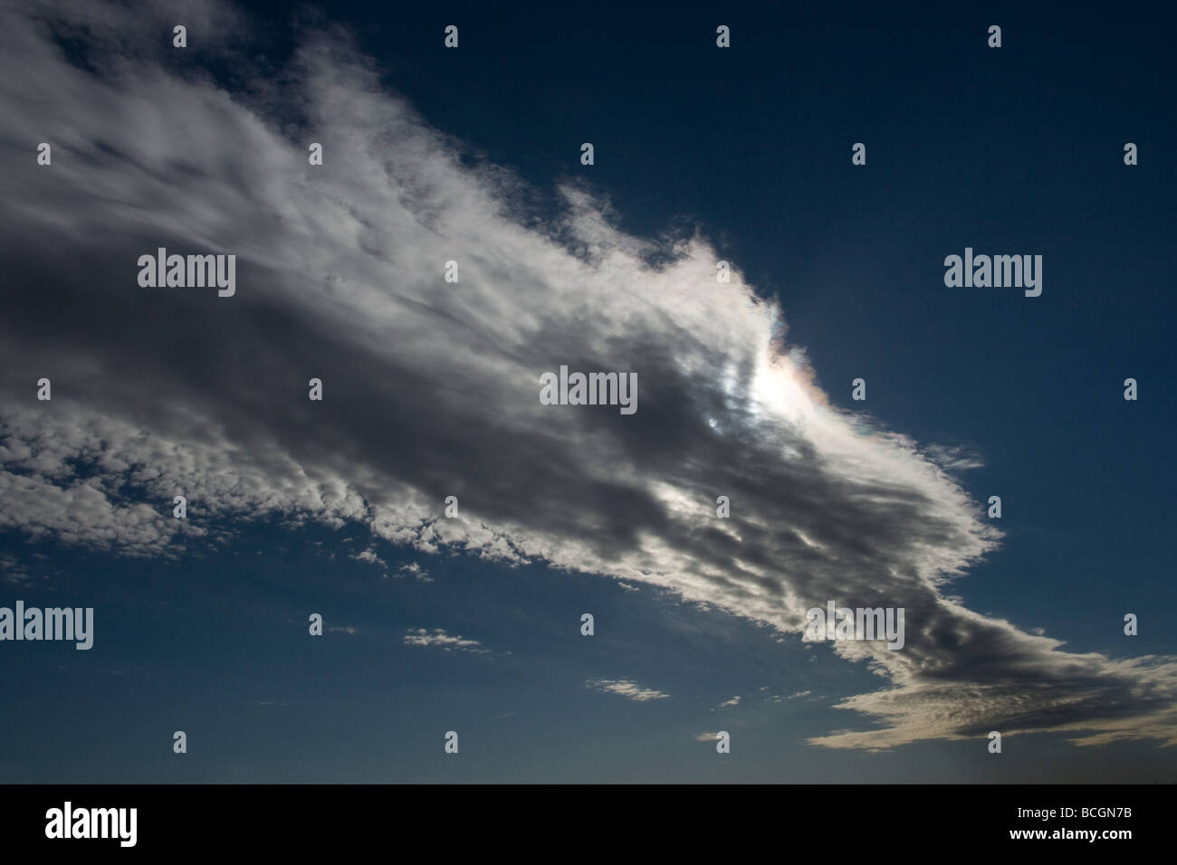 Effective dramatic sky, clouds, background Stock Photo