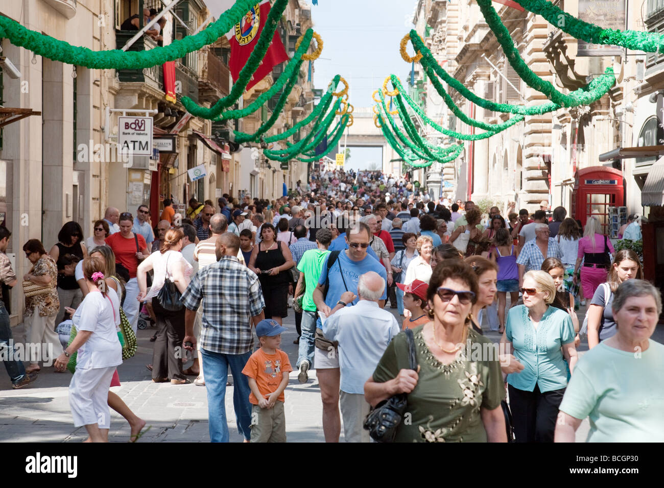 Republic Street, Valletta, Malta Stock Photo