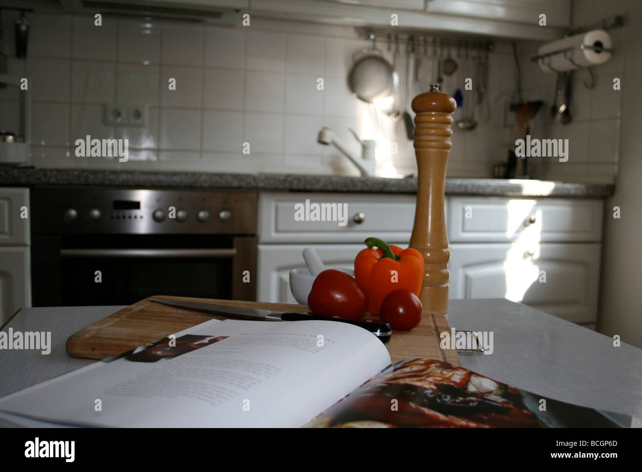 Preparing vegetables in the kitchen Stock Photo Alamy