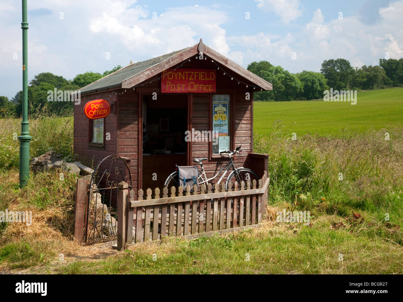 Pontzfield wooden British small Rural Post Office serving the village of Jemimaville, Black Isle