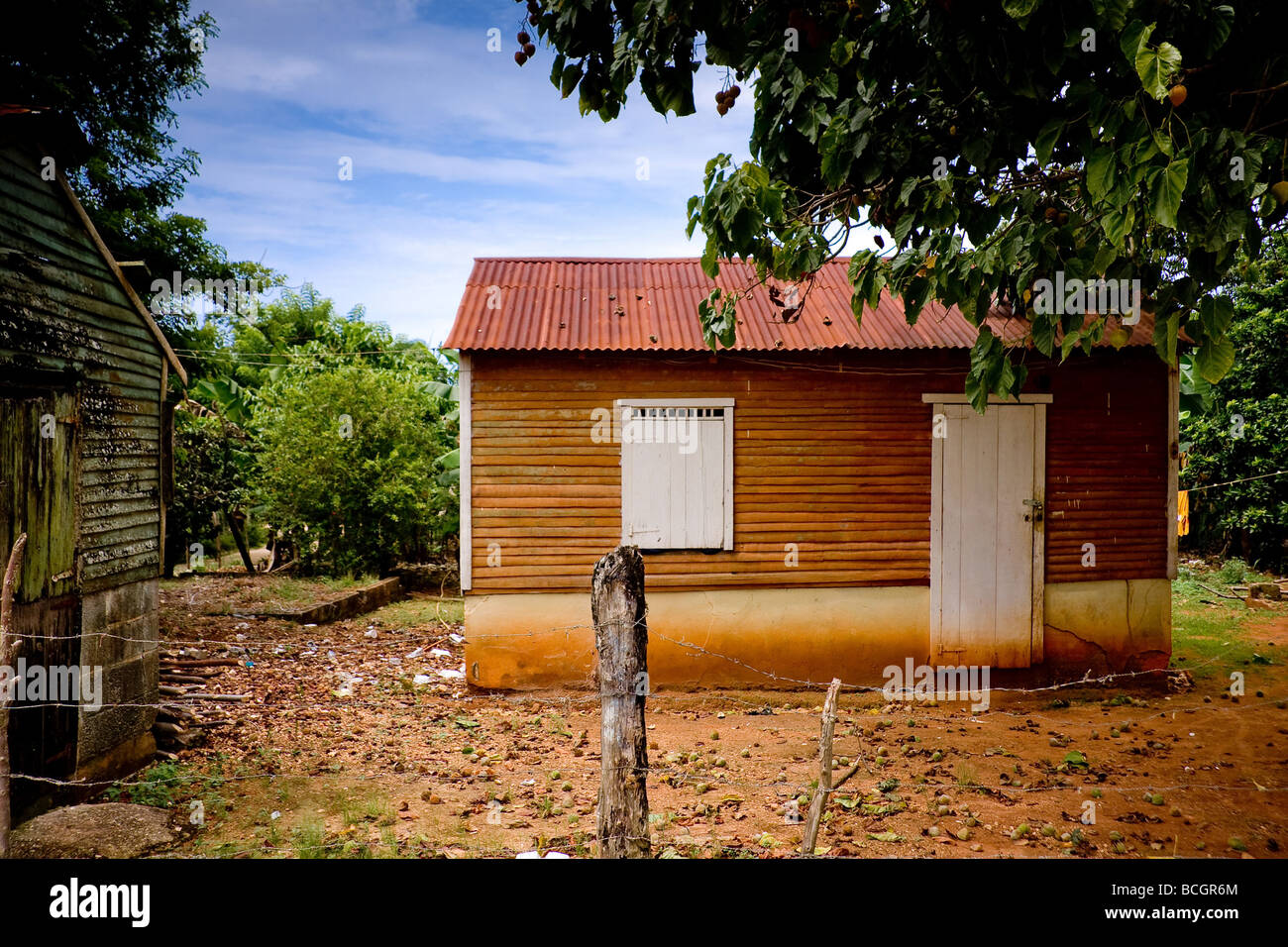 A small colourful residential house near Nagua Dominican Republic set