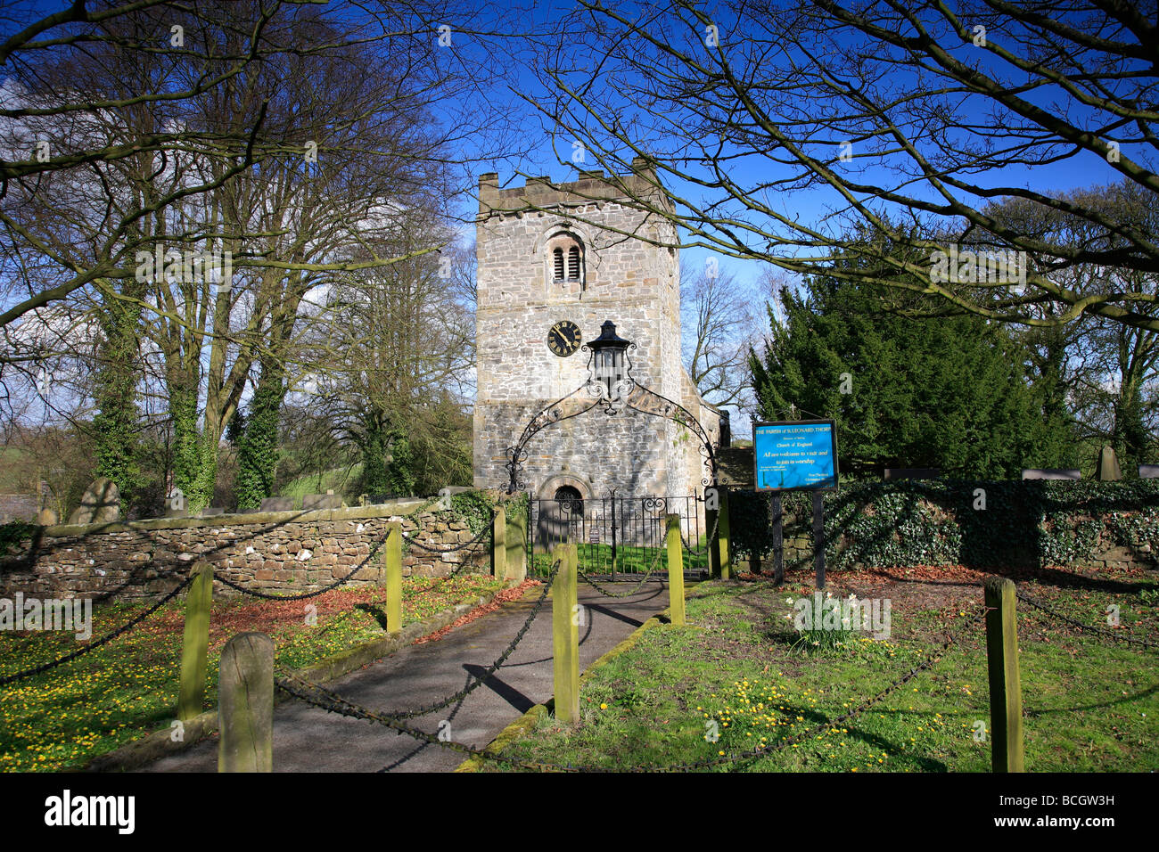 St Leonards church Thorpe village White Peak area Peak District