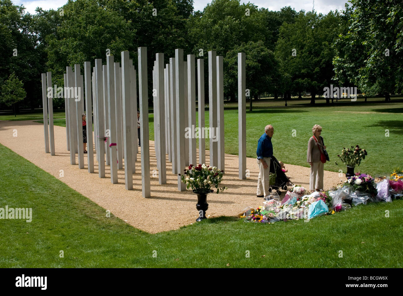 London Bombings of 7 July 2005 Memorial in Hyde Park Stock Photo