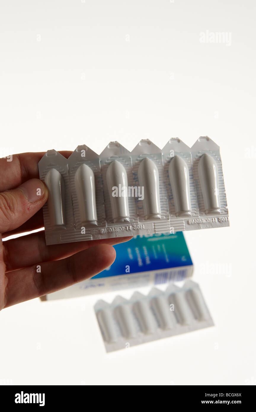Anusol Suppositories for hemorrhoids Stock Photo