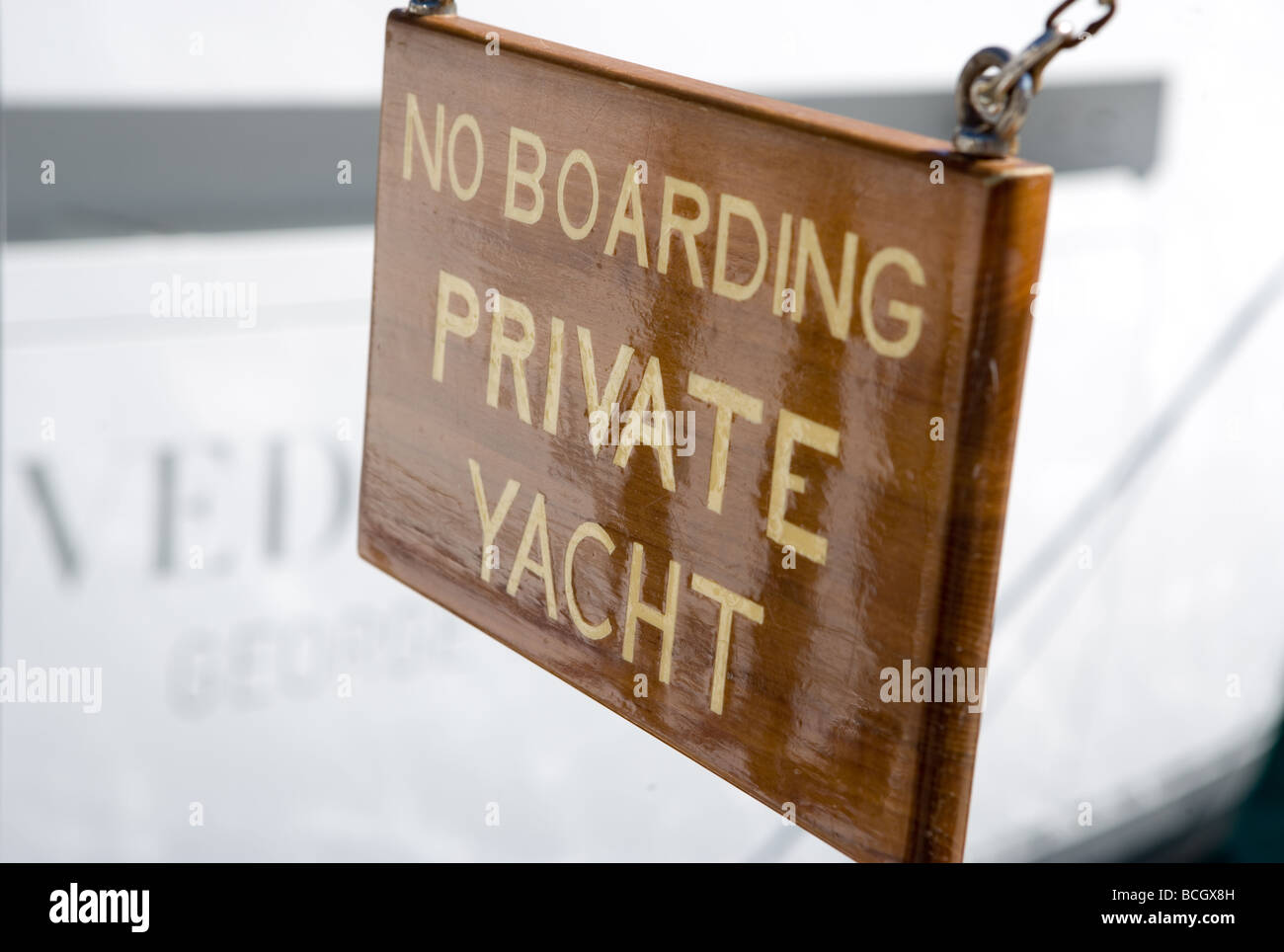 No boarding private yacht sign hires stock photography and images Alamy