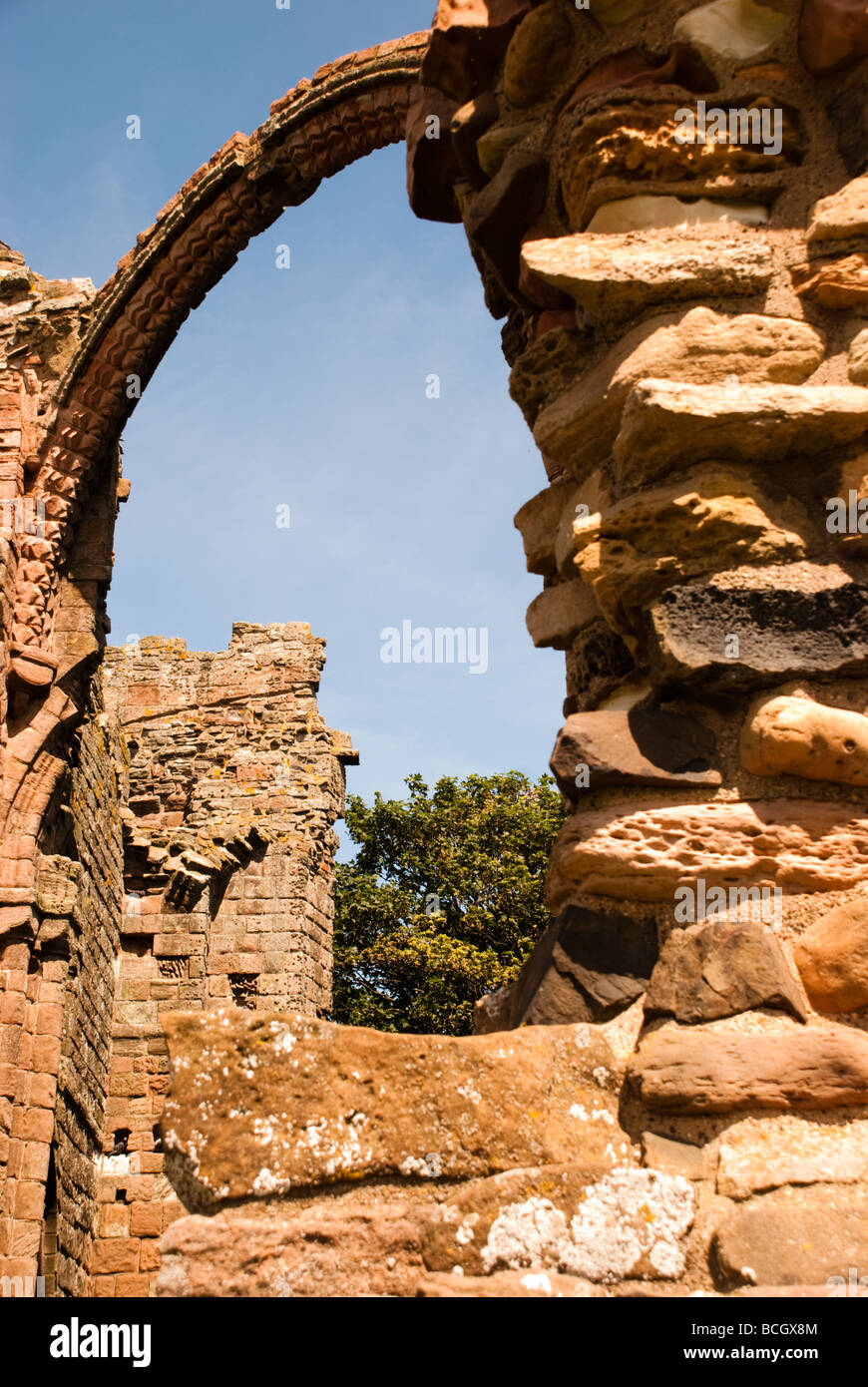 Arch Lindisfarne Priory Stock Photo