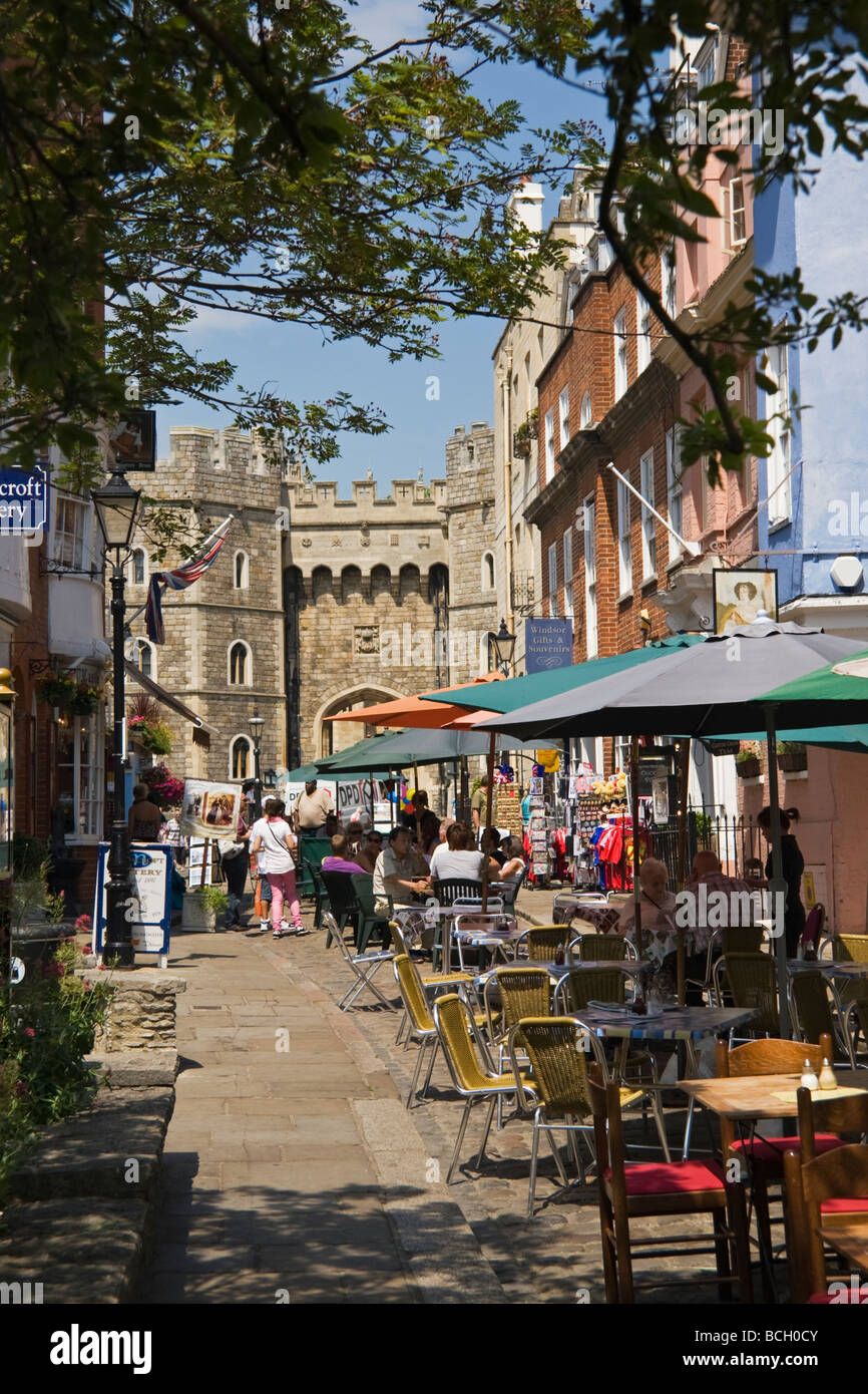 Cafes Restaurants Windsor Castle Berkshire England UK Stock Photo Alamy