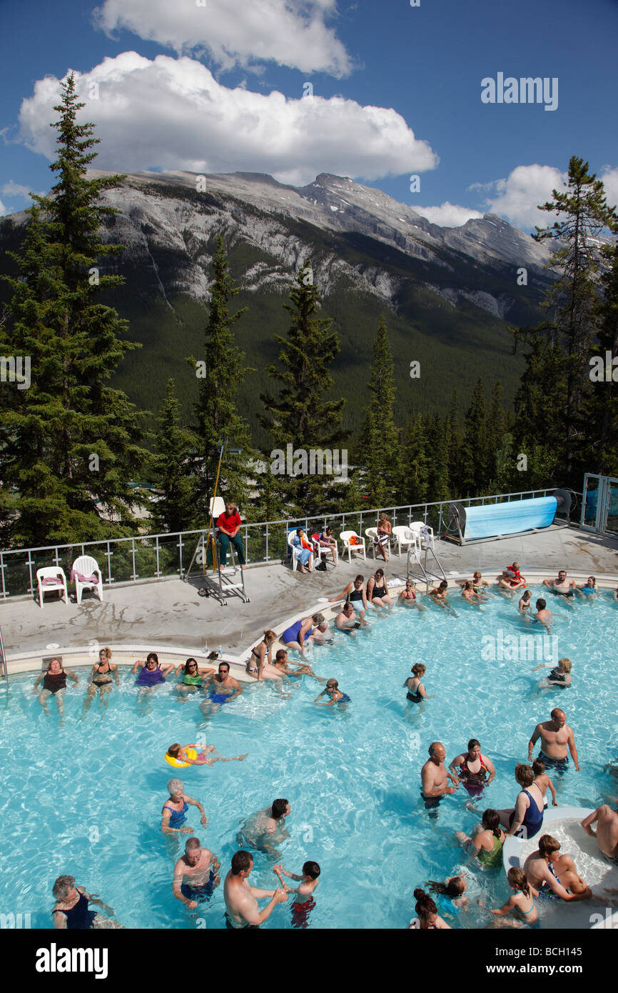 Canada Alberta Banff National Park Upper Hot Springs Pool Stock Photo