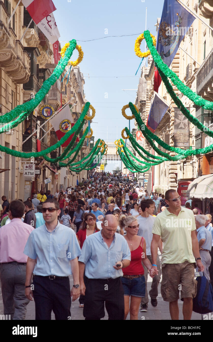 Republic Street, Valletta, Malta Stock Photo