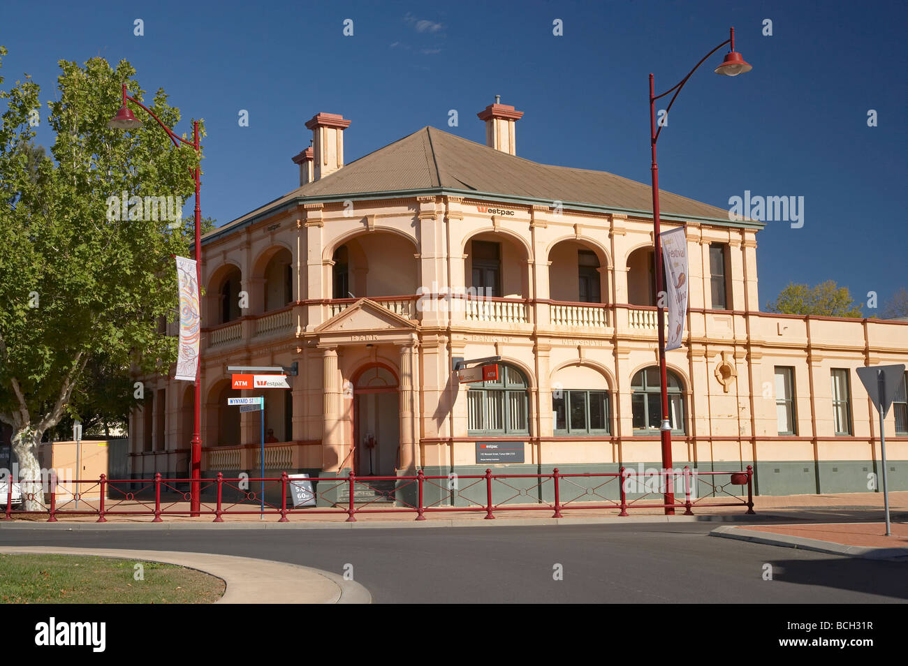 Historic Westpac Bank Town Centre Tumut New South Wales Australia Stock Photo