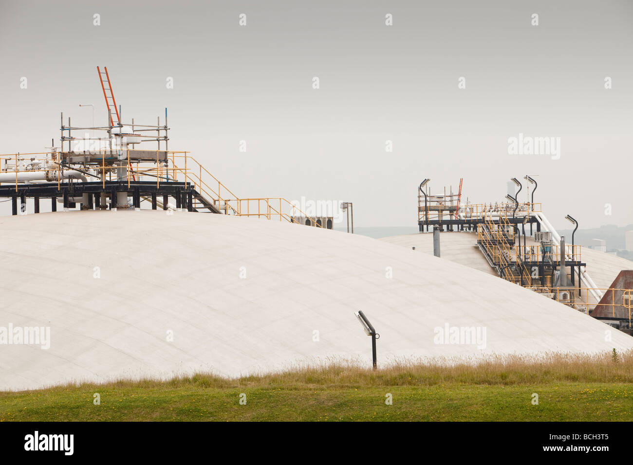 Gas storage depot in Barrow in Furness Cumbria UK This facility sotres