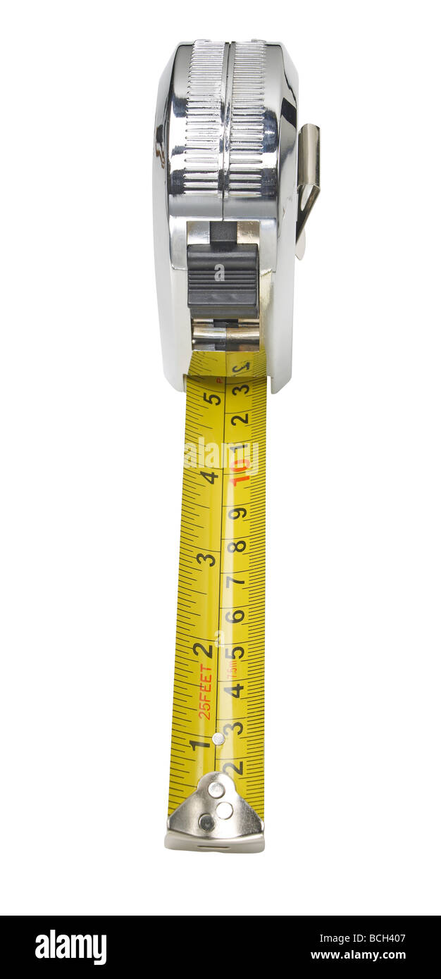 Retractable tape measure Stock Photo