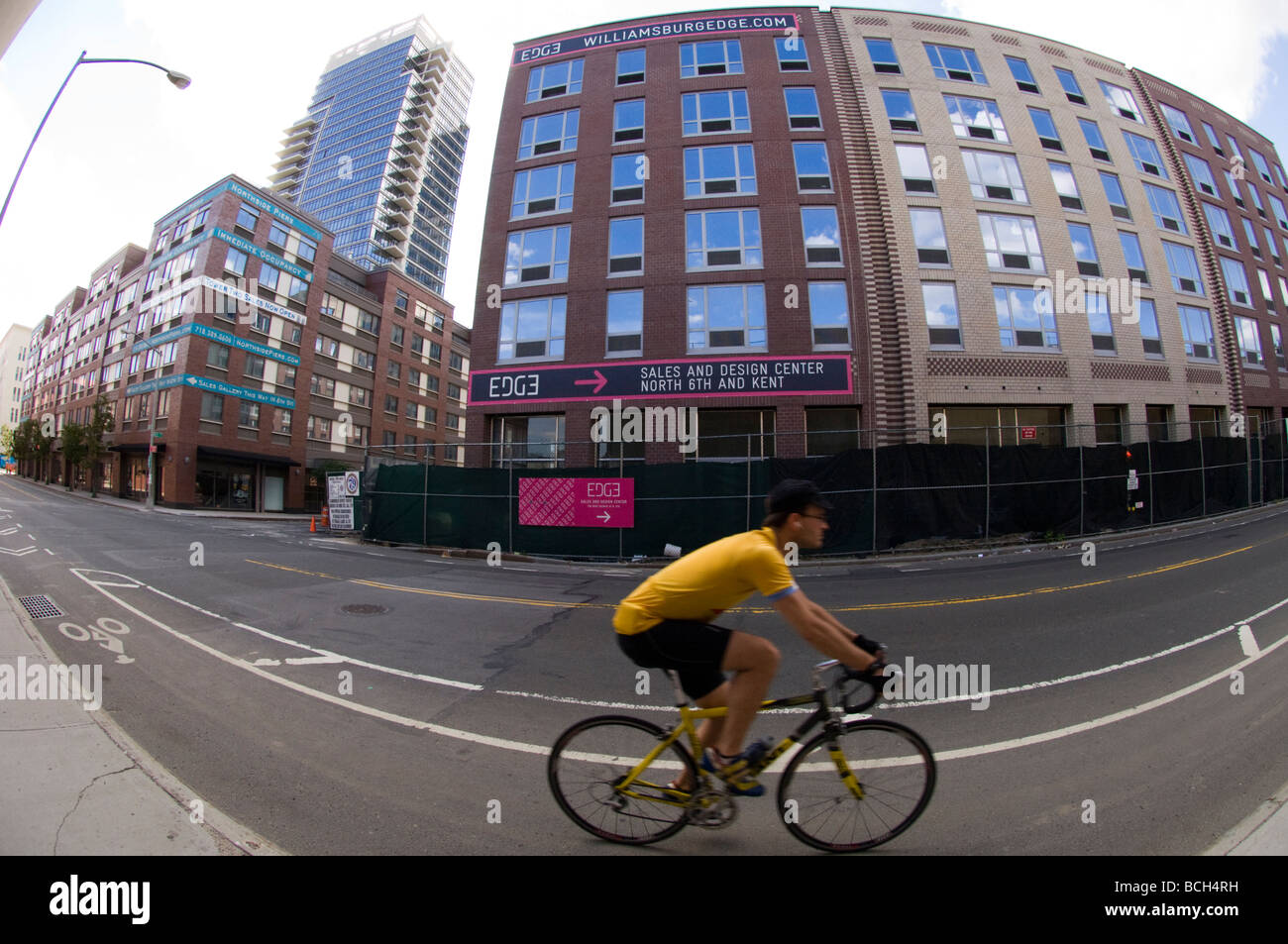 Real estate development along Kent Avenue in New York in the