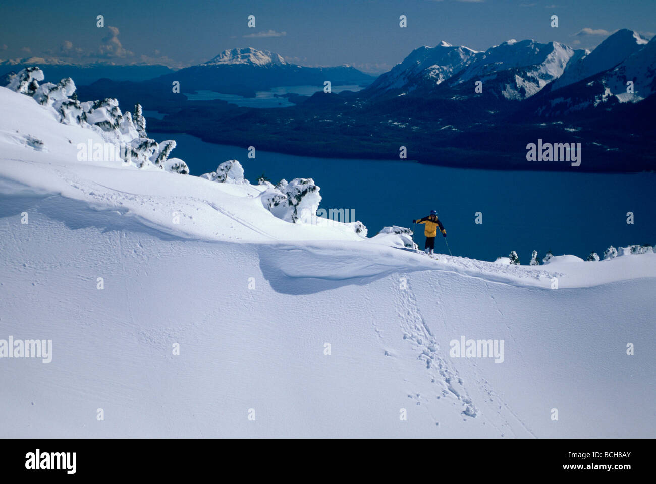 Backcountry Skiing Above Juneau Inside Passage SE AK Stock Photo Alamy