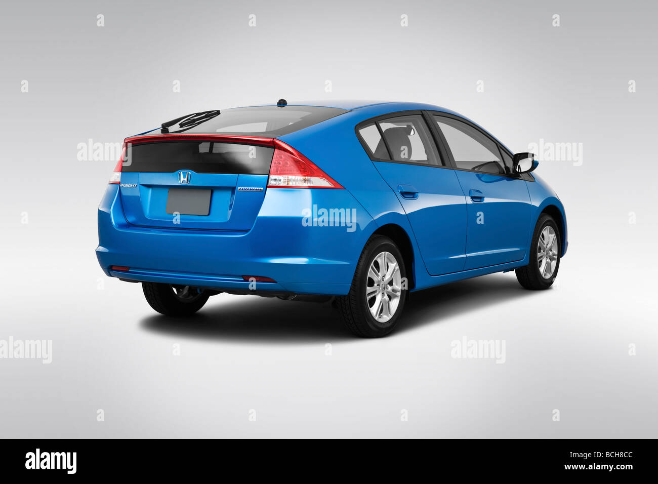 2010 Honda Insight Hybrid EX in Blue Rear angle view Stock Photo Alamy