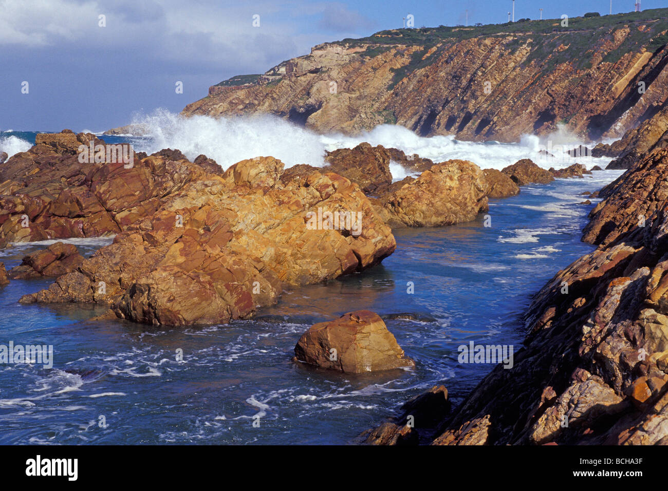 Rough Coast of Mossel Bay Western Cape Province South Africa Stock Photo