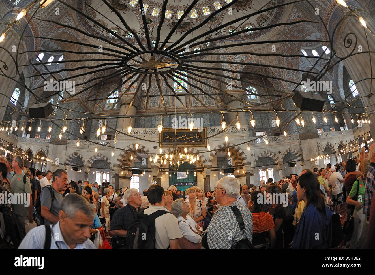 Interior View of Blue Mosque Sultan Ahmed Mosque Islanbul Turkey Stock ...