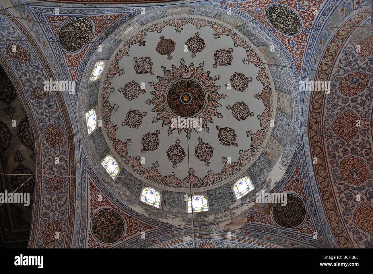 Interior View of Blue Mosque Sultan Ahmed Mosque Islanbul Turkey Stock ...
