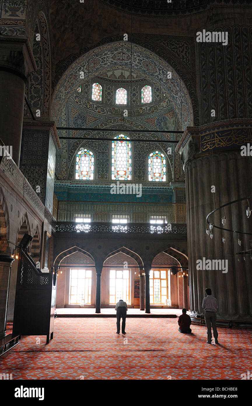 Interior View of Blue Mosque Sultan Ahmed Mosque Islanbul Turkey Stock ...