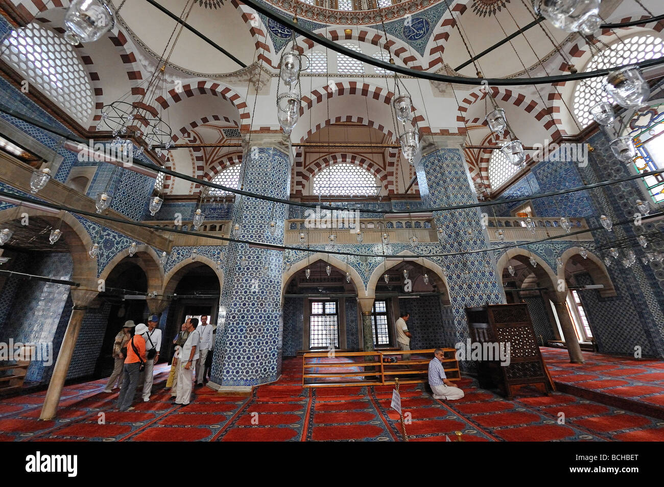 Interior View New Mosque Yeni Camii Islanbul Turkey Stock Photo - Alamy