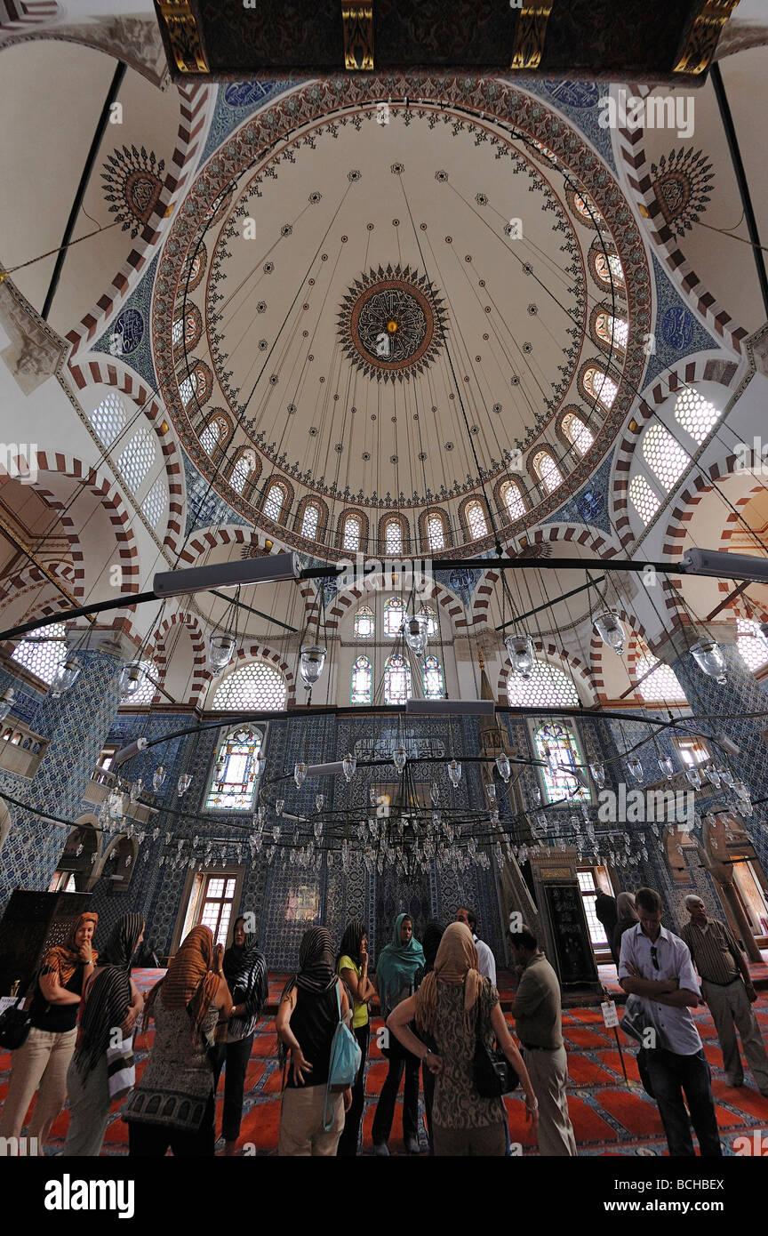 Interior View New Mosque Yeni Camii Islanbul Turkey Stock Photo - Alamy