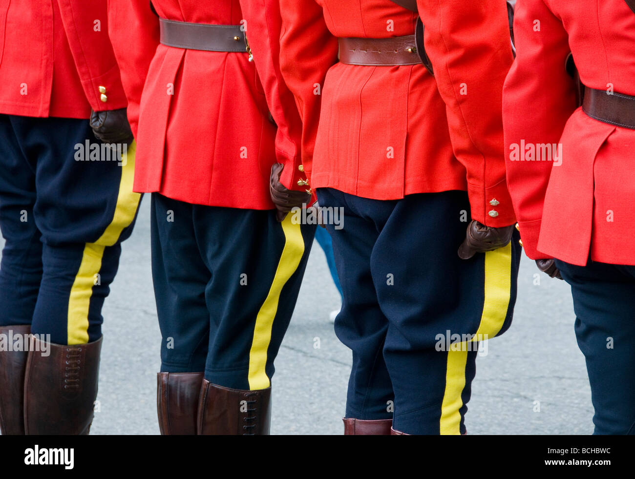 Canadian Mounties Montreal Canada Stock Photo