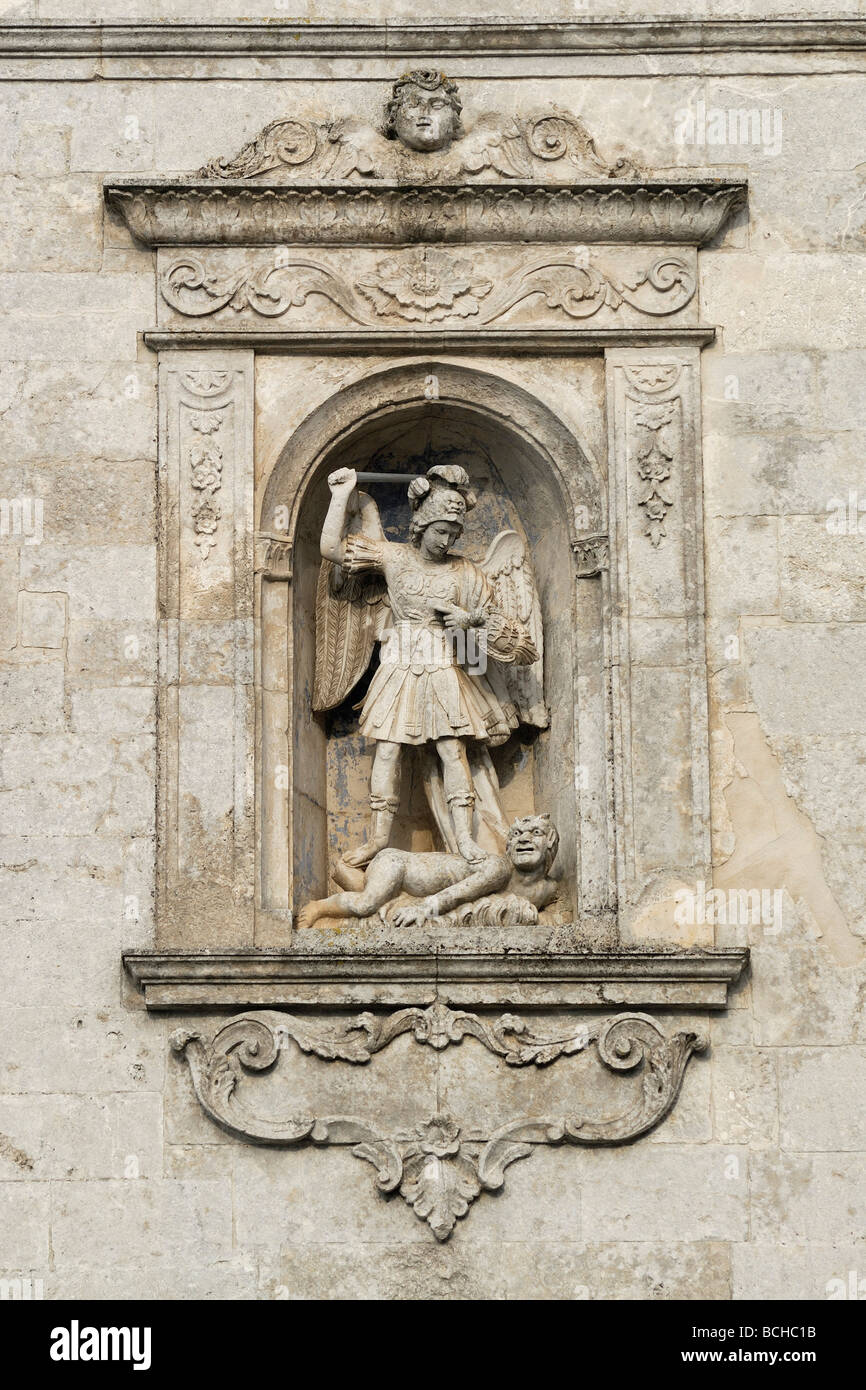 Statua San Michele Arcangelo Puglia Monte Sant' Angelo Puglia Italy Sculpture of San Michele Arcangelo set