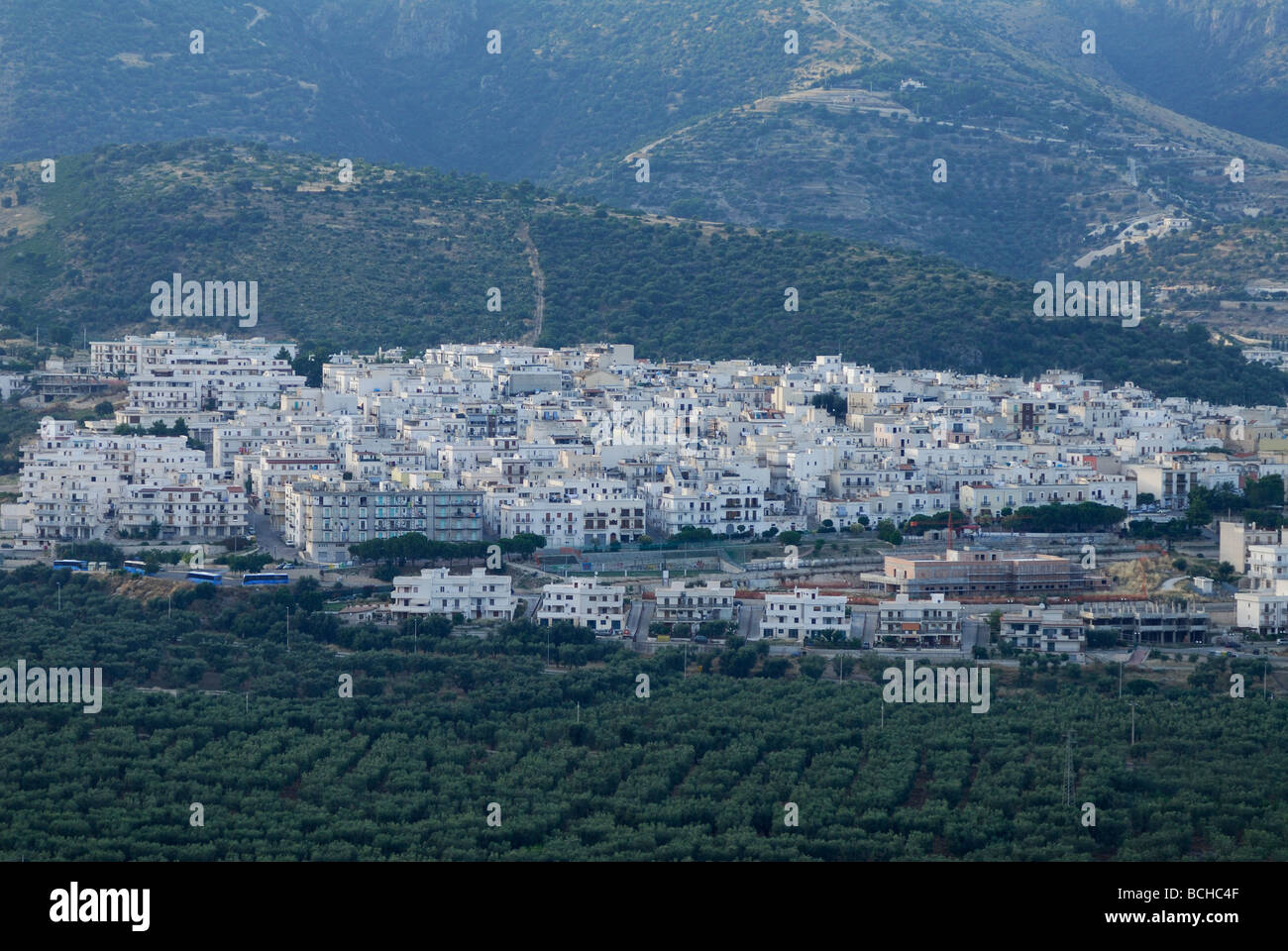 Mattinata Puglia Italy Gargano Region The town of Mattinata Stock Photo