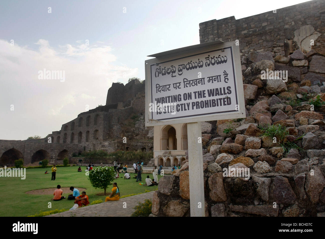Golconda Fort in Hyderabad in India Stock Photo