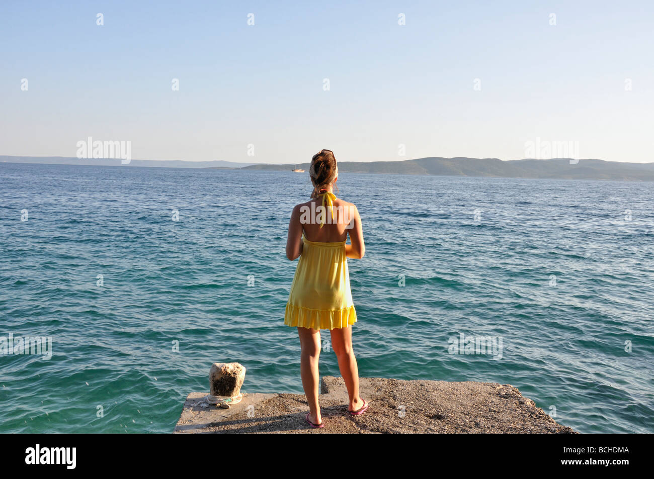 Young woman looking at view Stock Photo
