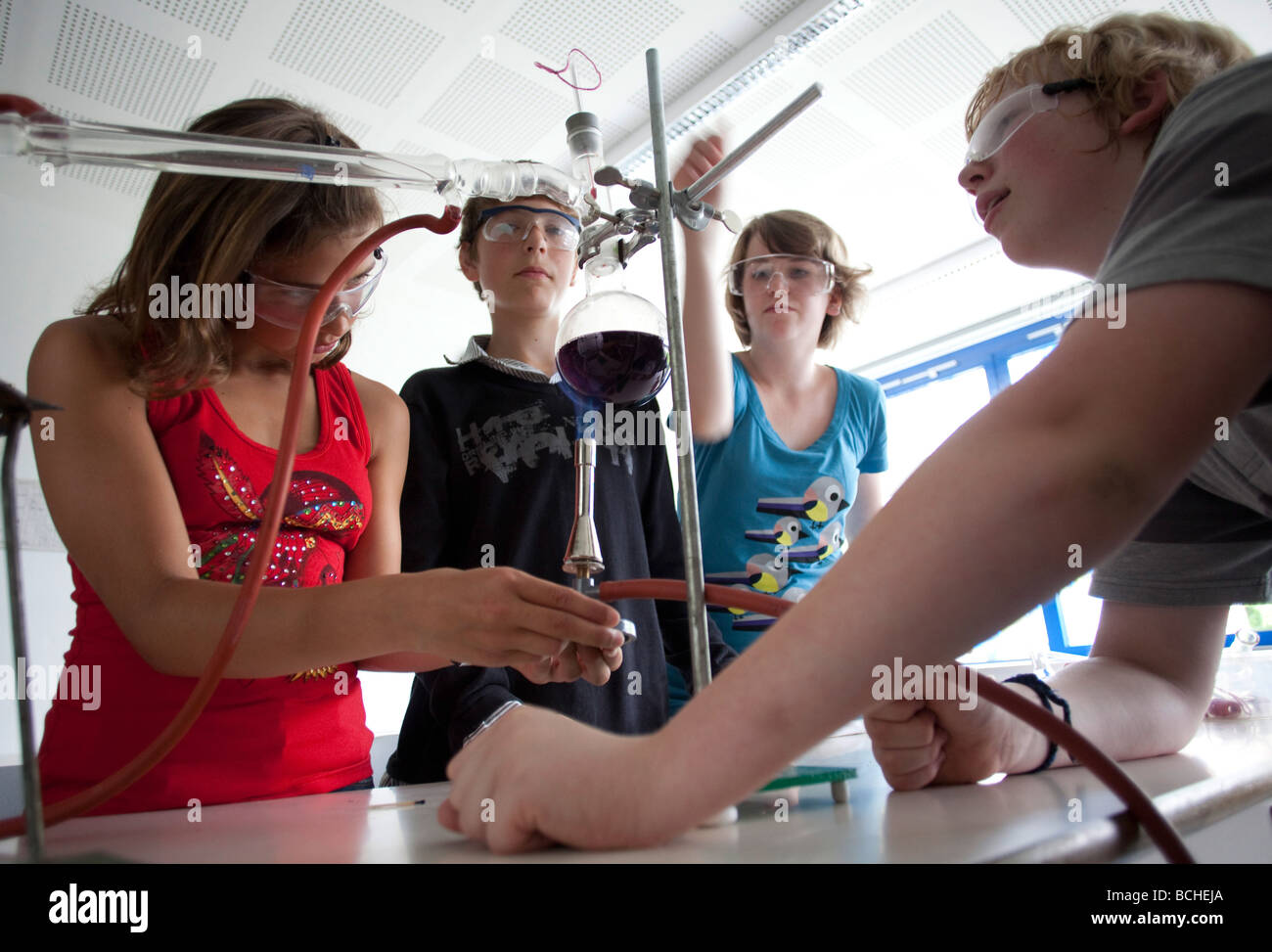 Chemistry classes at school Stock Photo - Alamy