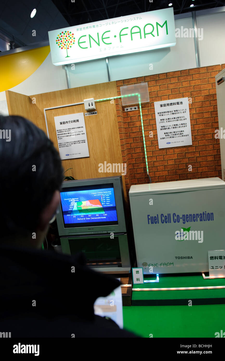 Toshiba Tokyo gas residential fuel cell system, Fuel Cell Expo, Tokyo