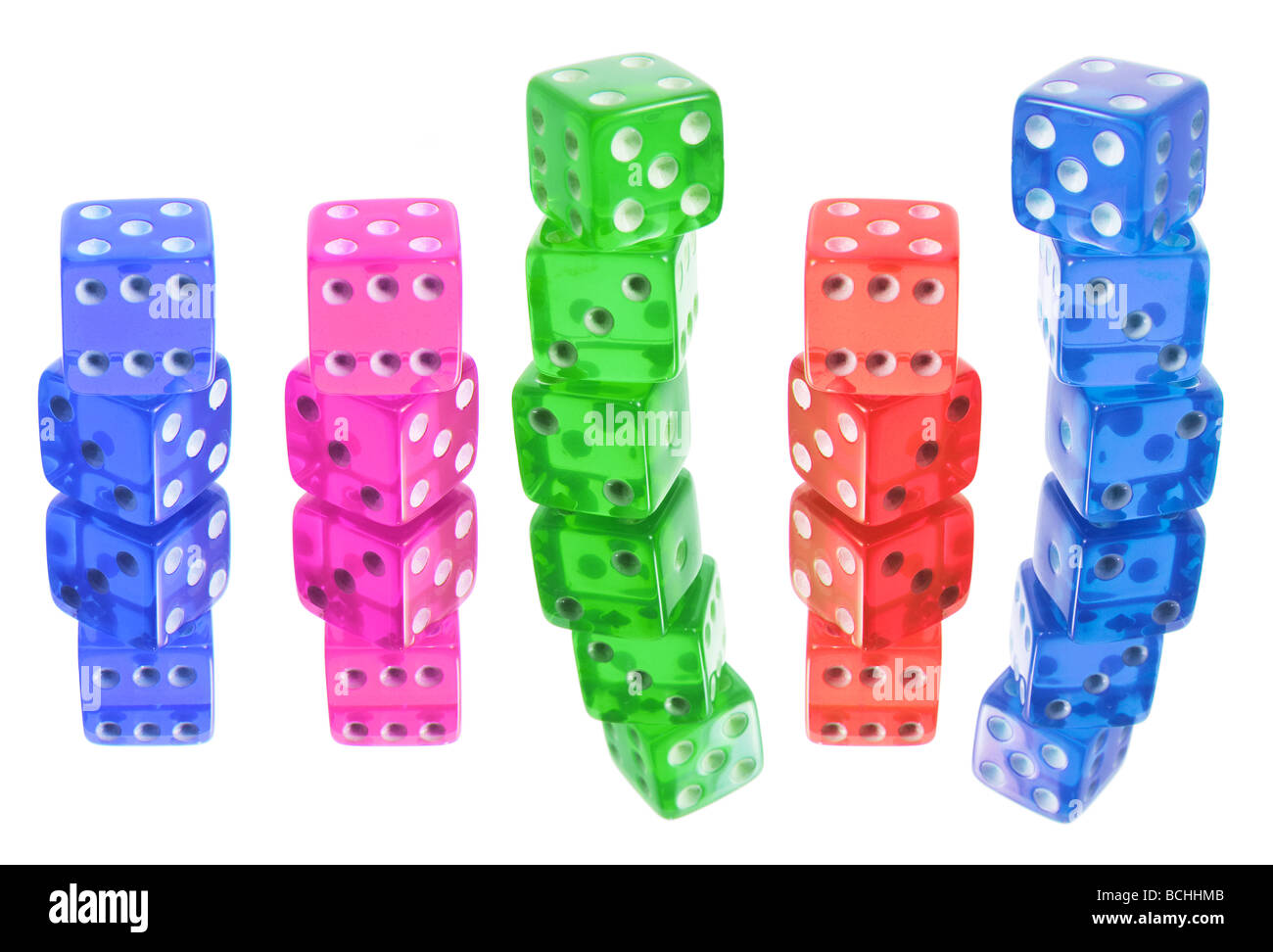 Stacks Of Dice Stock Photo Alamy