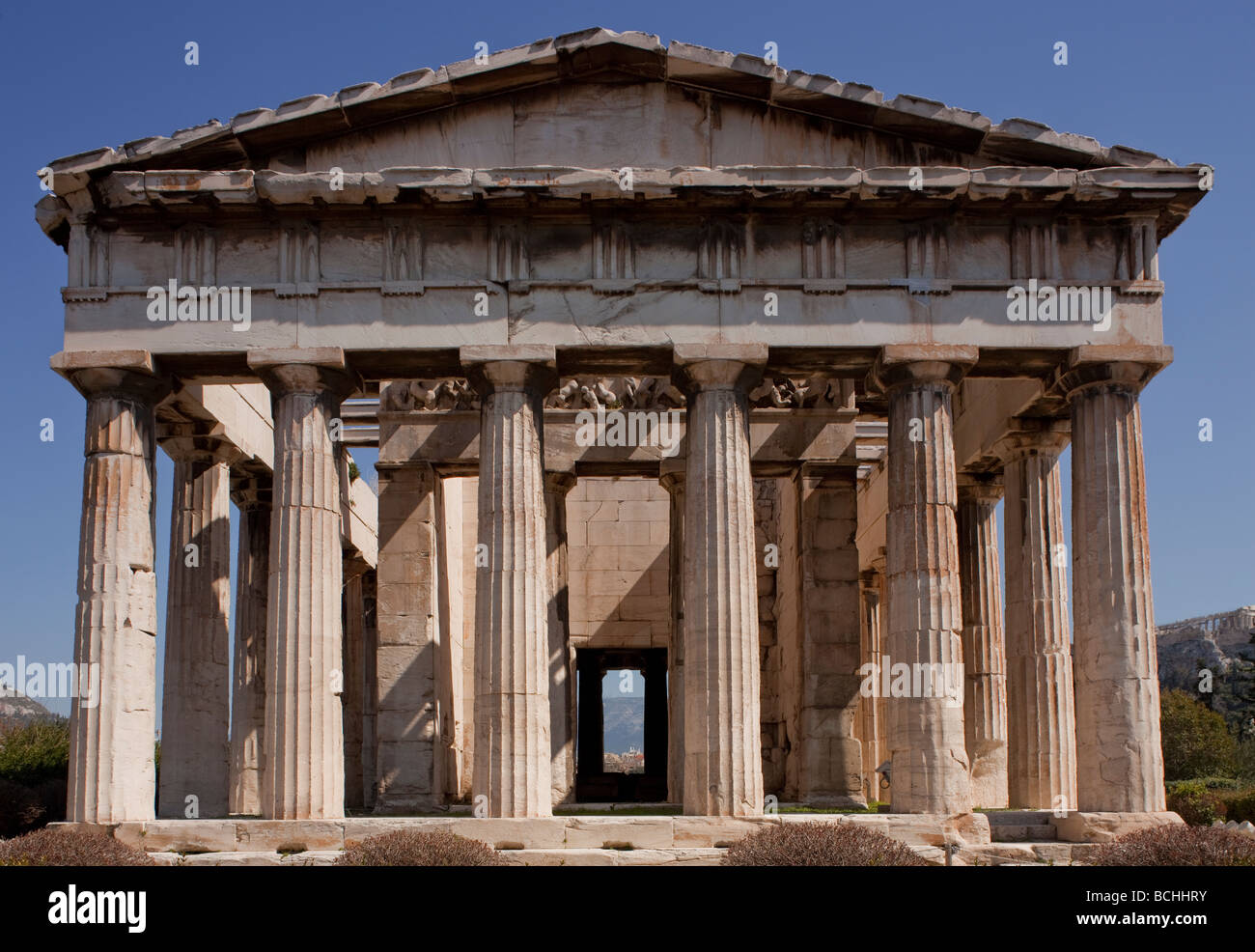 The Temple of Hephaestus Stock Photo