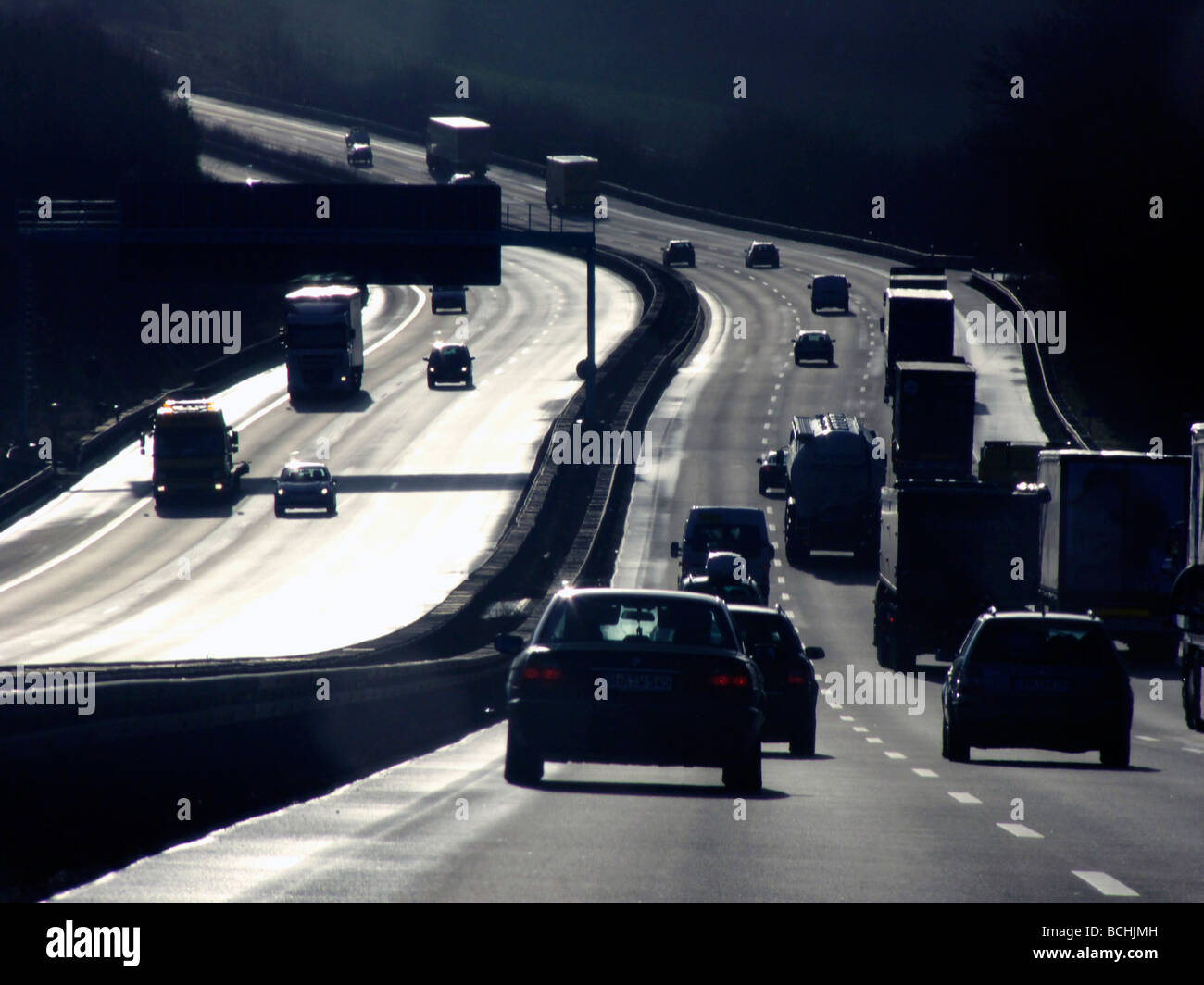 Traffic jam in highway Germany Stock Photo Alamy