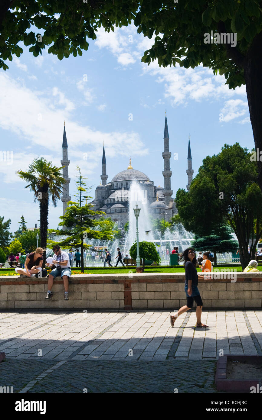 Turkey , Istanbul , Sultanahmet , The Blue Mosque or Sultan Ahmet Camii ...