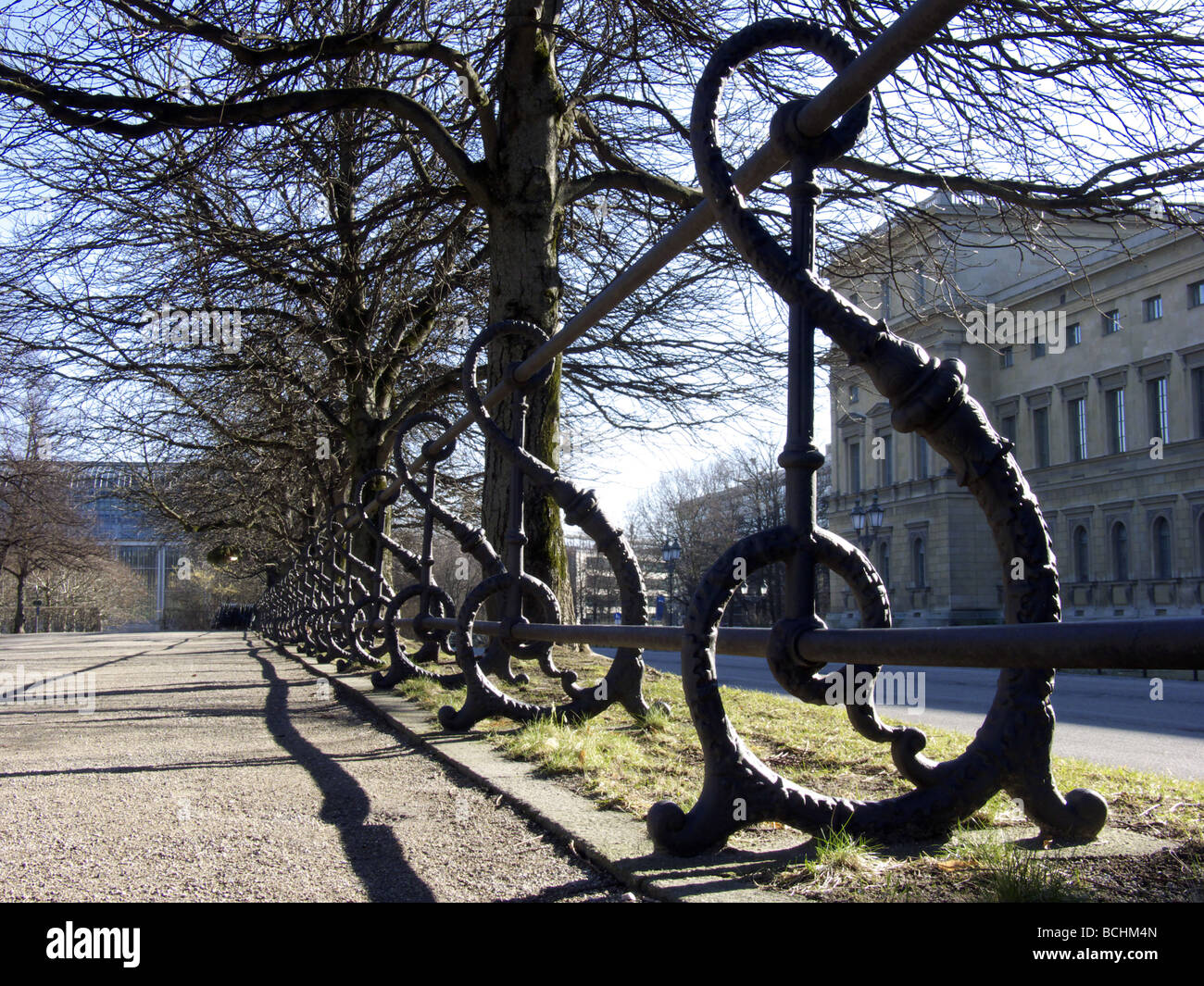 Classic metal fence in Hofgarten Munich Germany Stock Photo Alamy