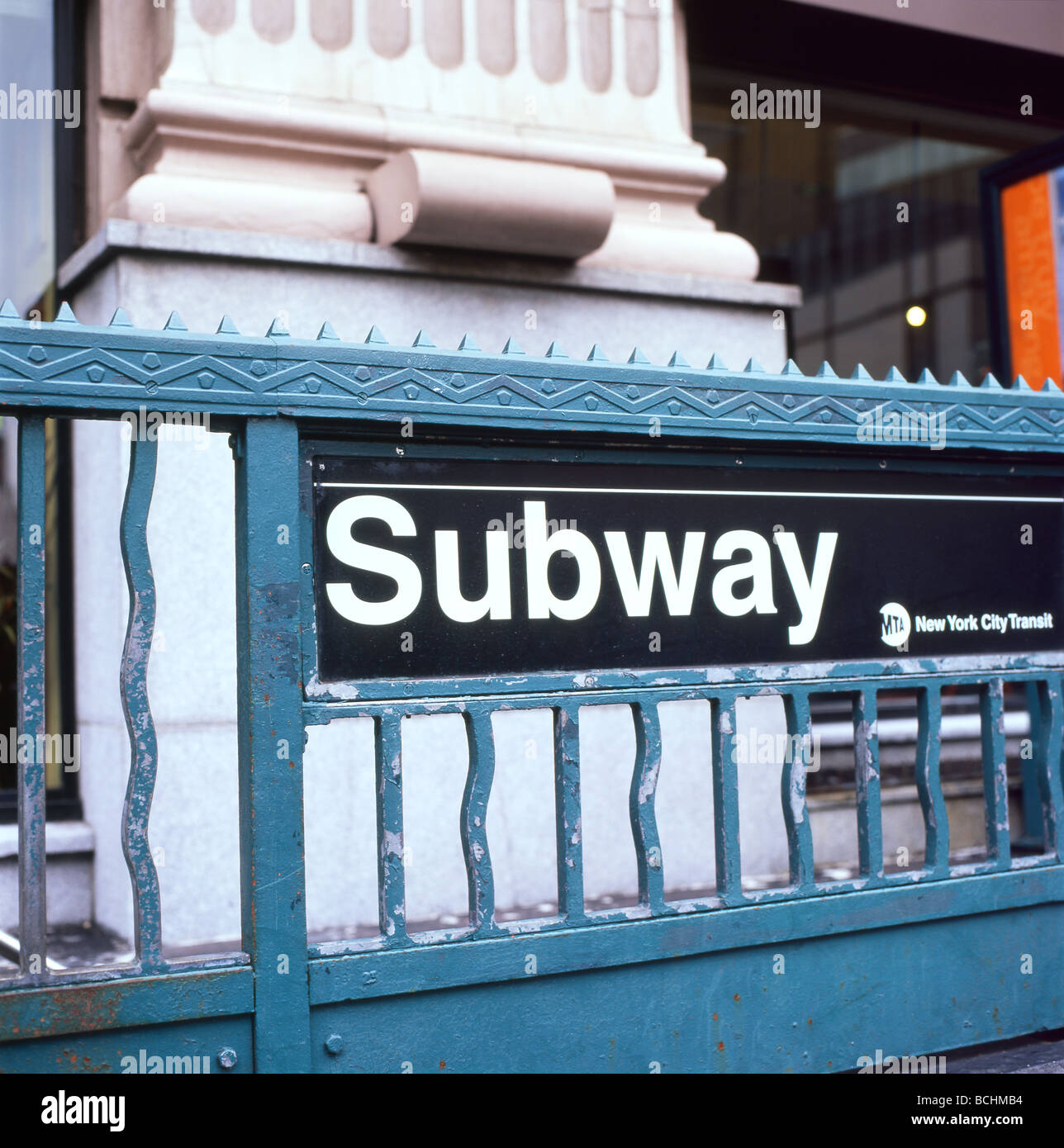 Subway sign New York City Transit system Manhattan NYC  KATHY DEWITT Stock Photo