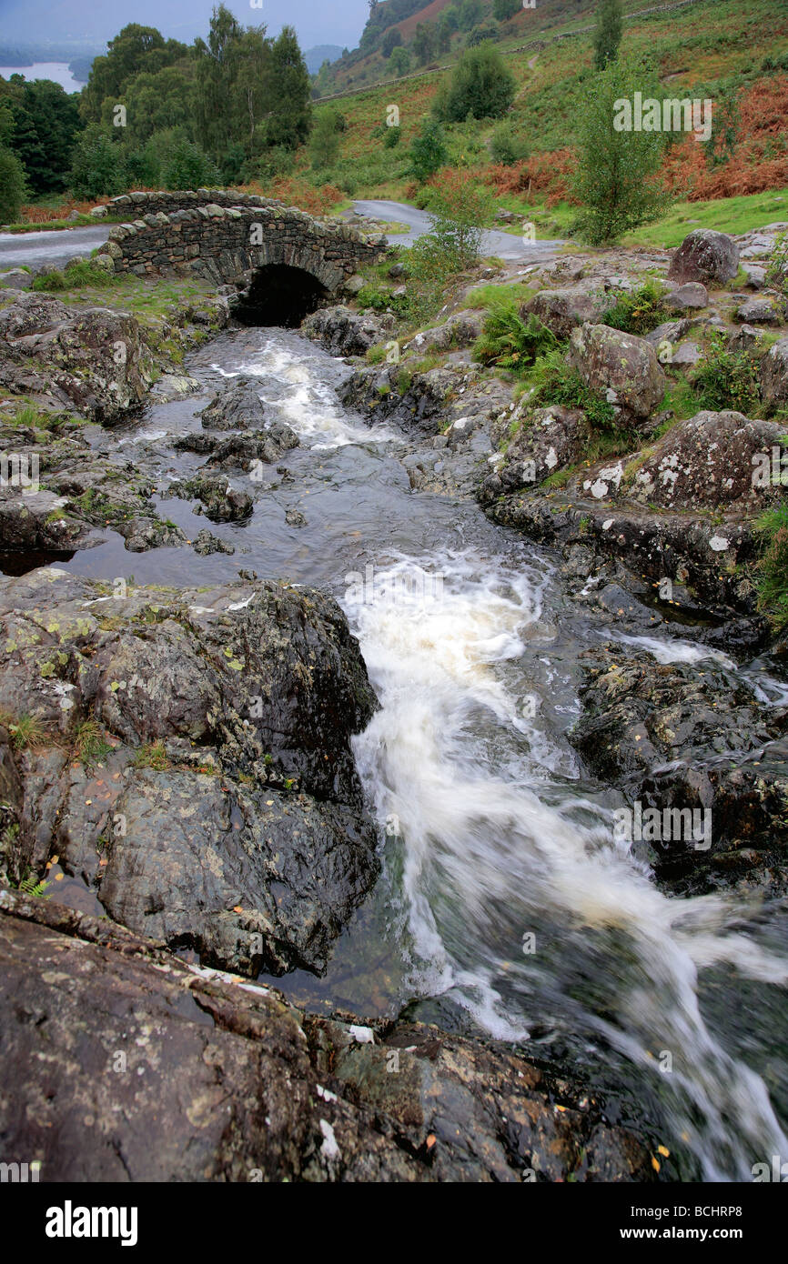 Ashness Stone Bridge near Keswick Lake District National Park Cumbria