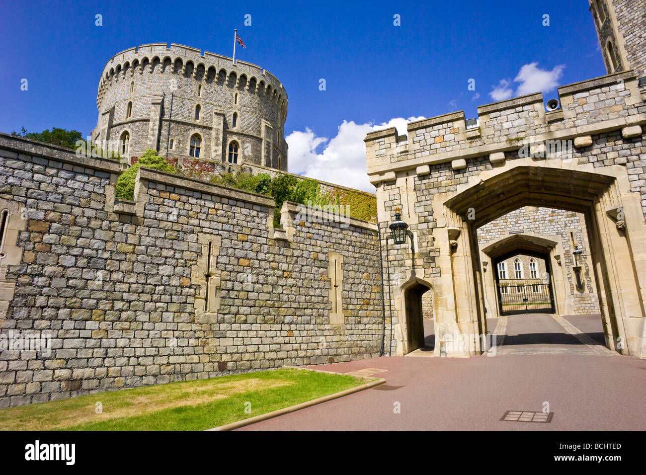 King Edward III gate Windsor Castle, Berkshire, England, official home of Her Majesty Queen Elizabeth II Stock Photo