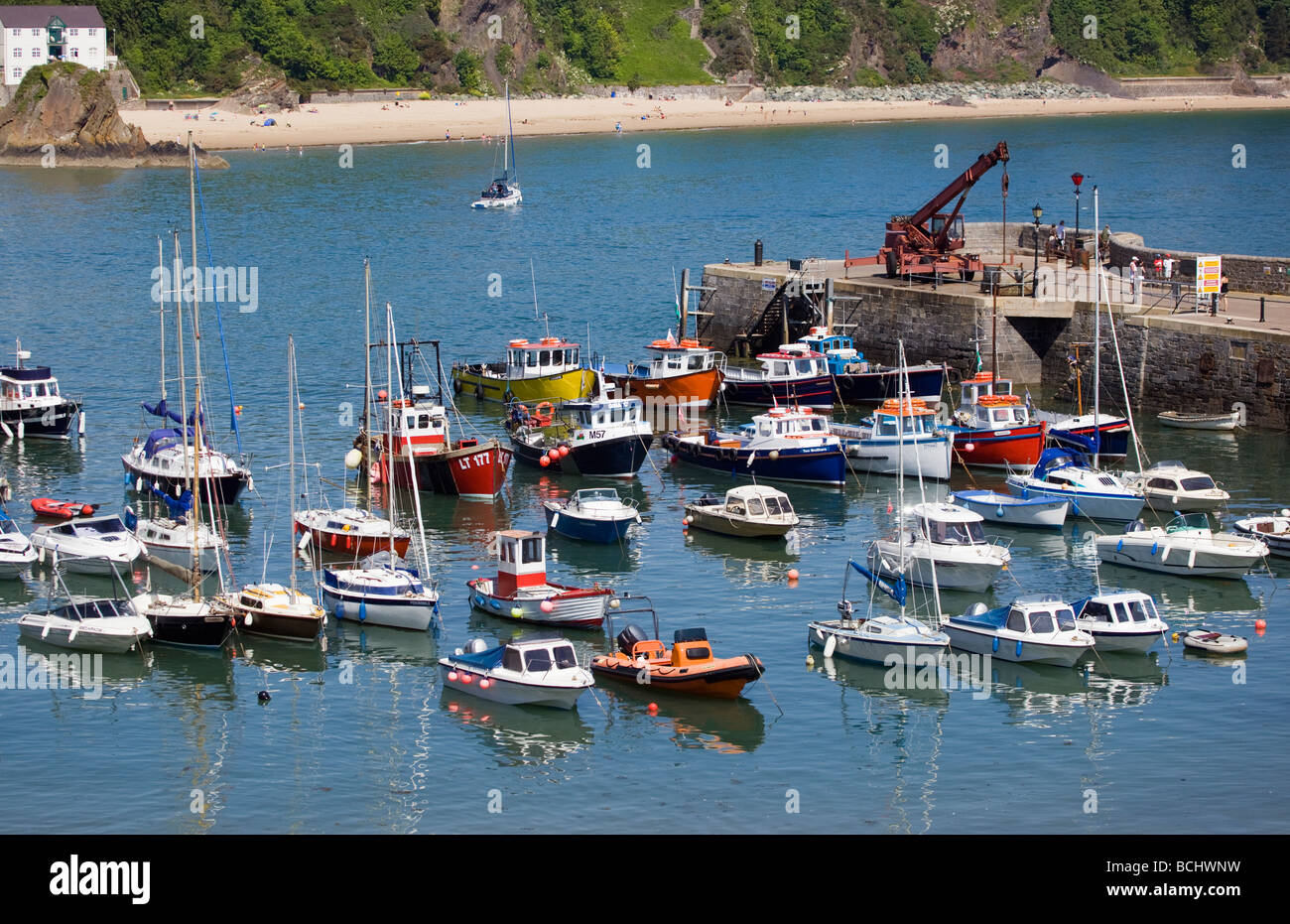 Harbour Tenby South Wales Stock Photo