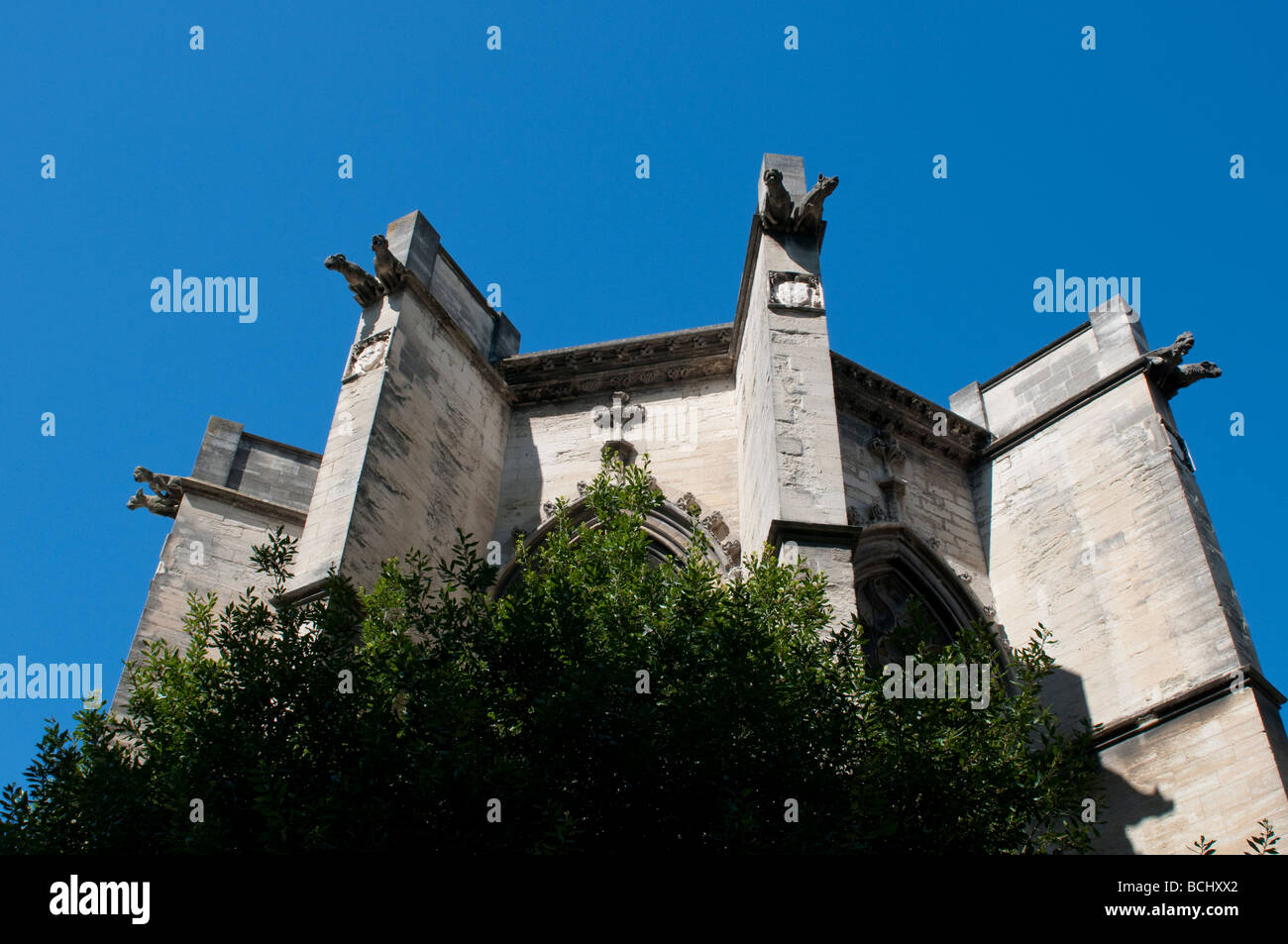 Gargoyles on Temple Saint Martial Avignon France Stock Photo