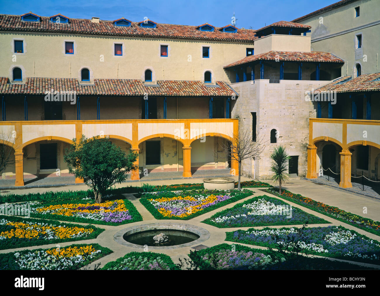 The hospital in Arles where Vincent Van Gogh was treated then know as the Hotel-Dieu or Maison de Sante now the Espace Van Gogh Stock Photo